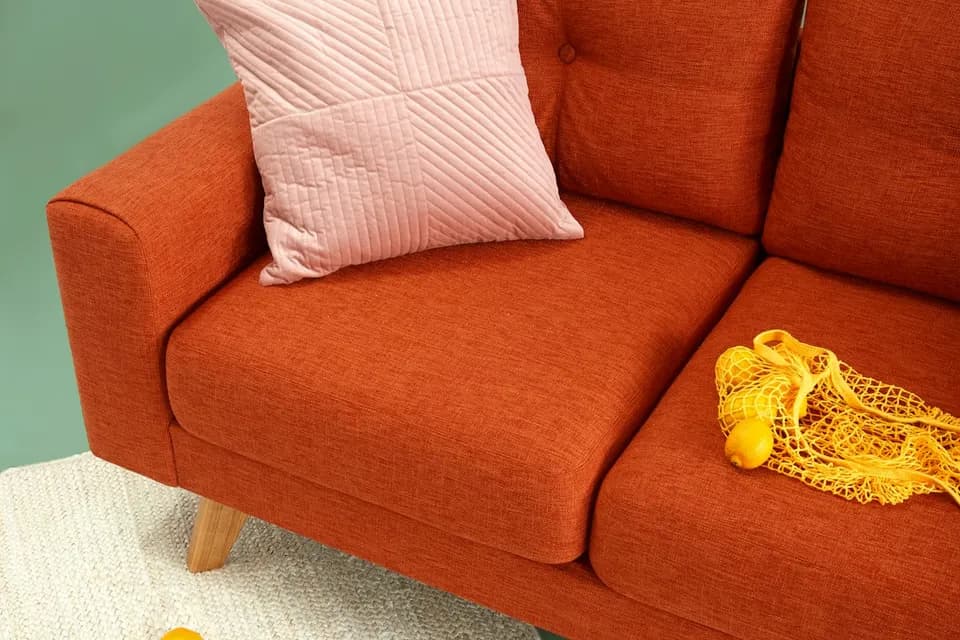 Freshly cleaned fabric sofa - upholstery and carpet cleaning in Dubai